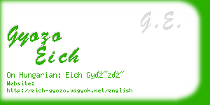 gyozo eich business card